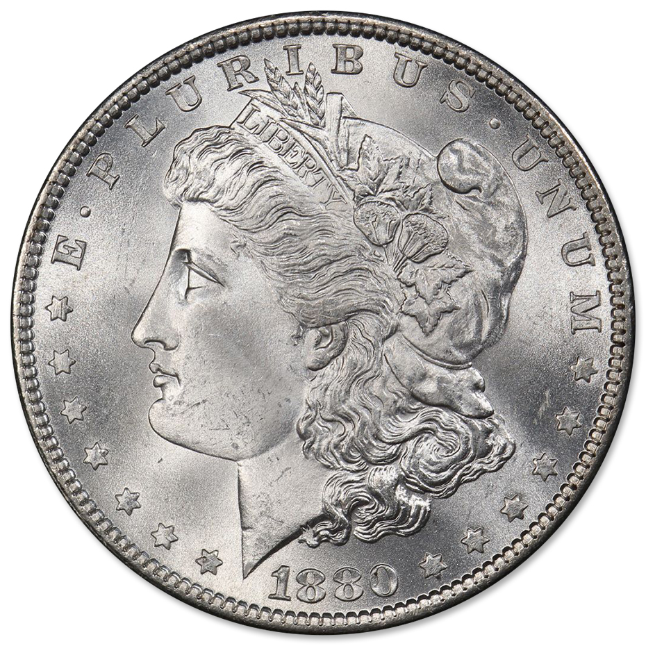 1880MorganSilverDollarBUObv