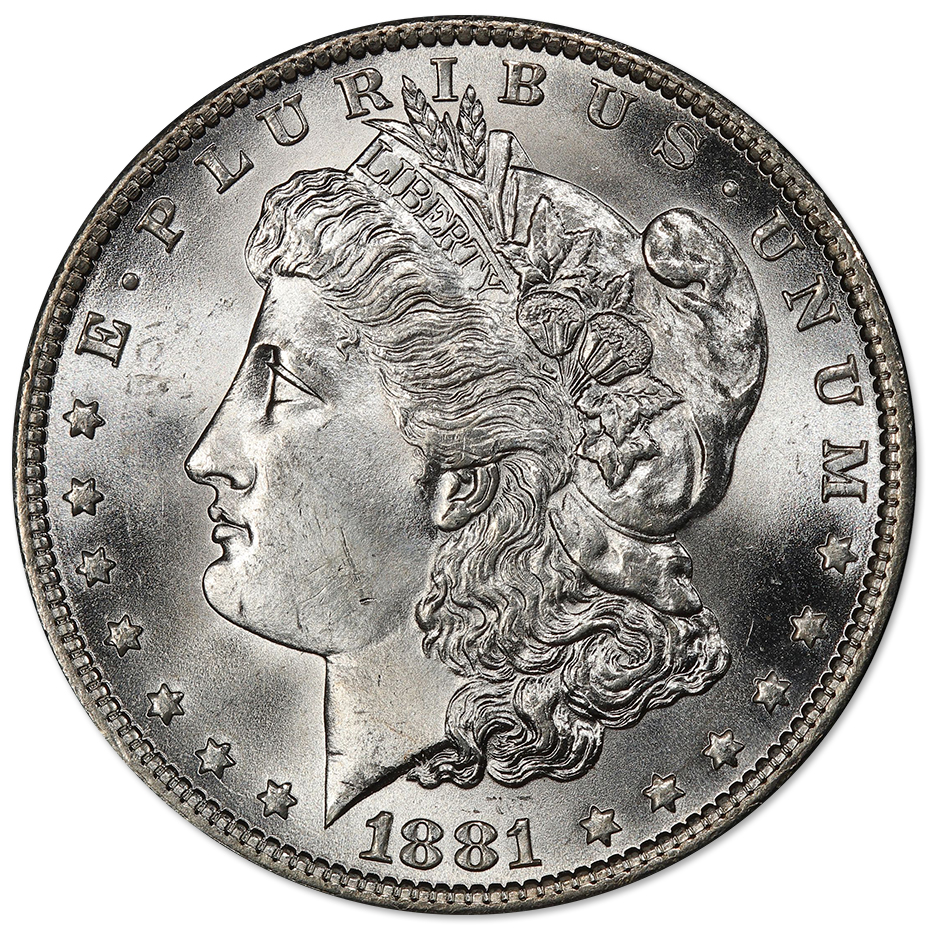 1881-OMorganSilverDollarBUObv