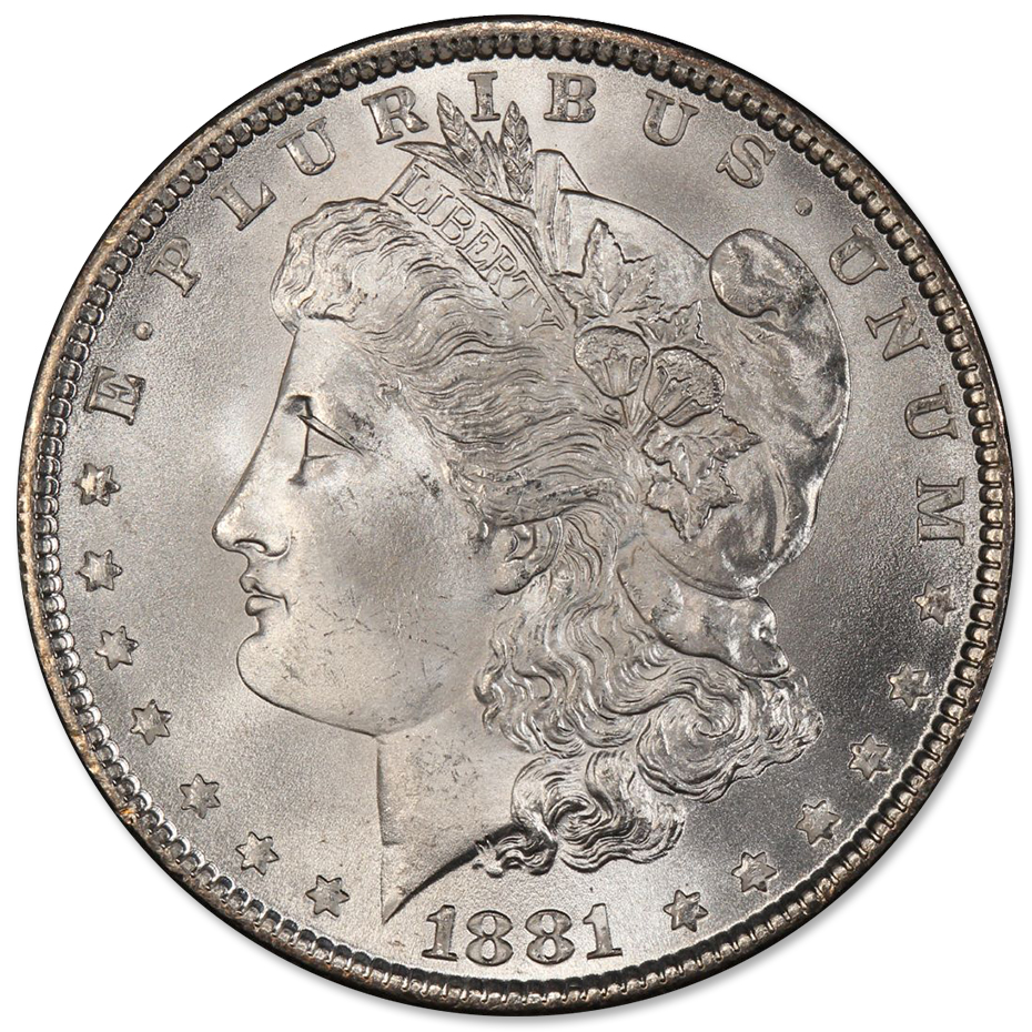 1881MorganSilverDollarBUObv