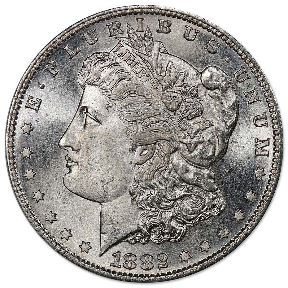 1882-SMorganSilverDollarBUObv