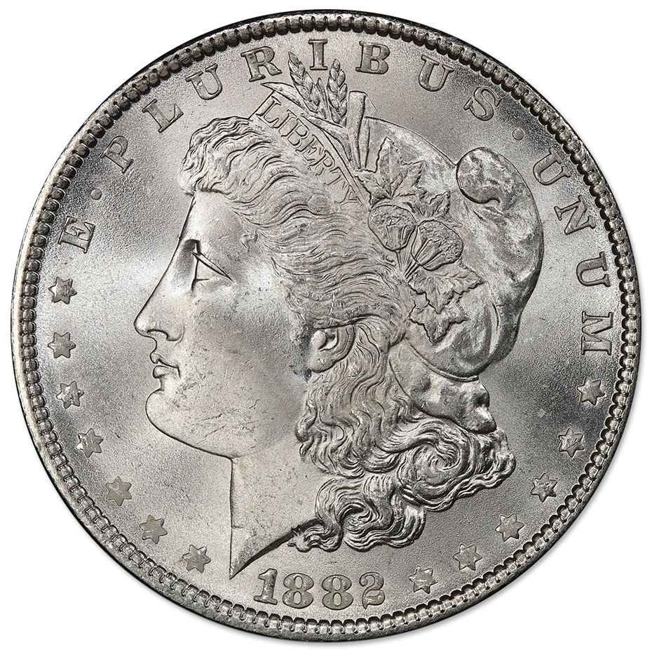 1882MorganSilverDollarBUObv