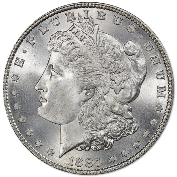 1884 Morgan Silver Dollars BU (20-Coin Roll) - Image 2