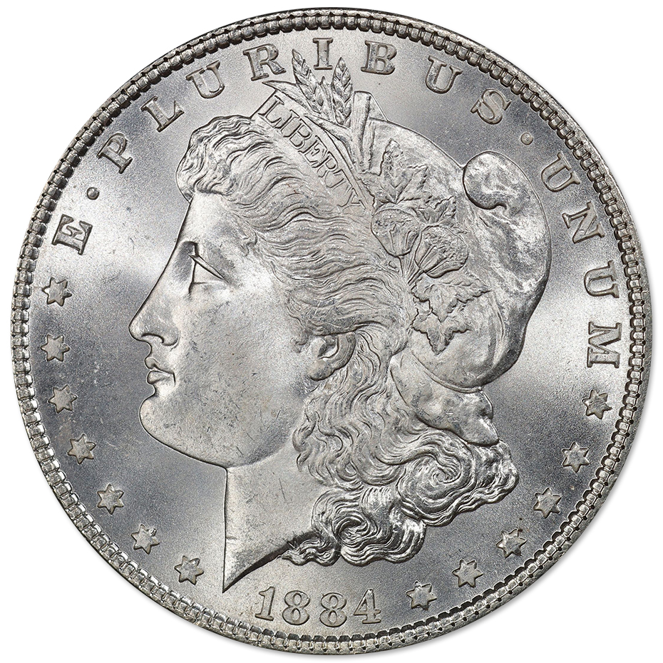 1884MorganSilverDollarBUObv