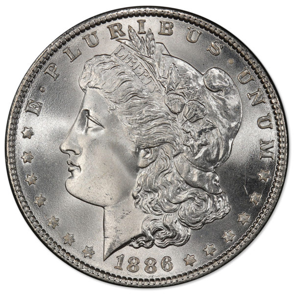 1886 Morgan Silver Dollars BU (20-Coin Roll) - Image 2