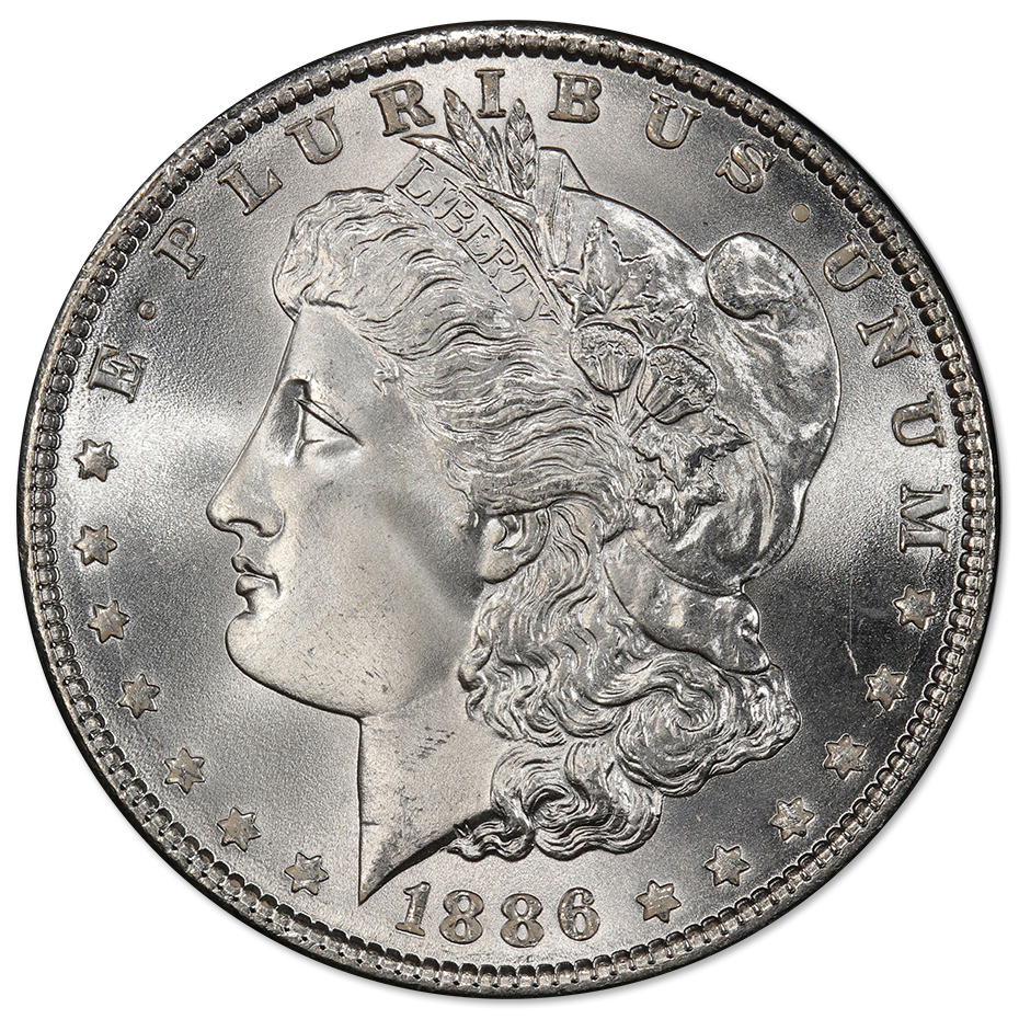 1886MorganSilverDollarBUObv