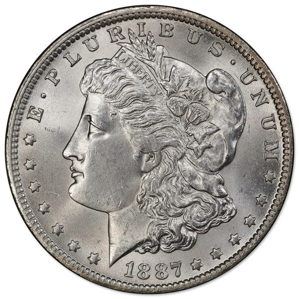 1887-O Morgan Silver Dollars BU (20-Coin Roll) - Image 2