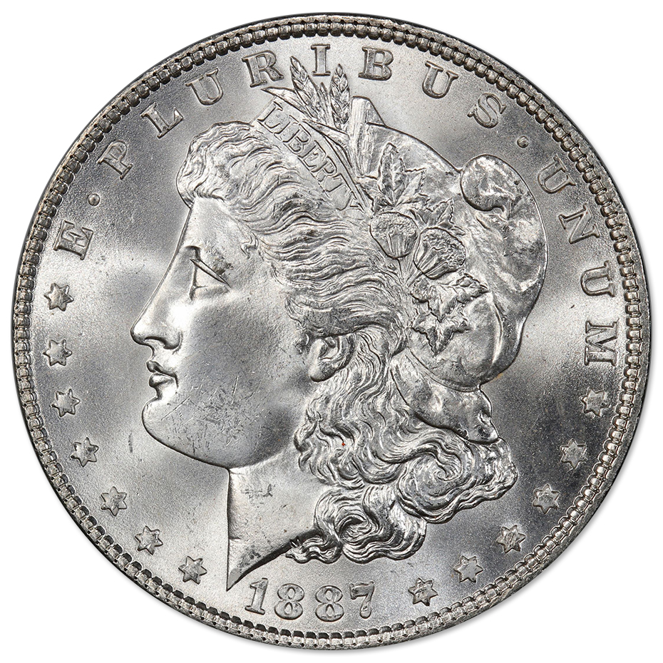 1887MorganSilverDollarBUObv