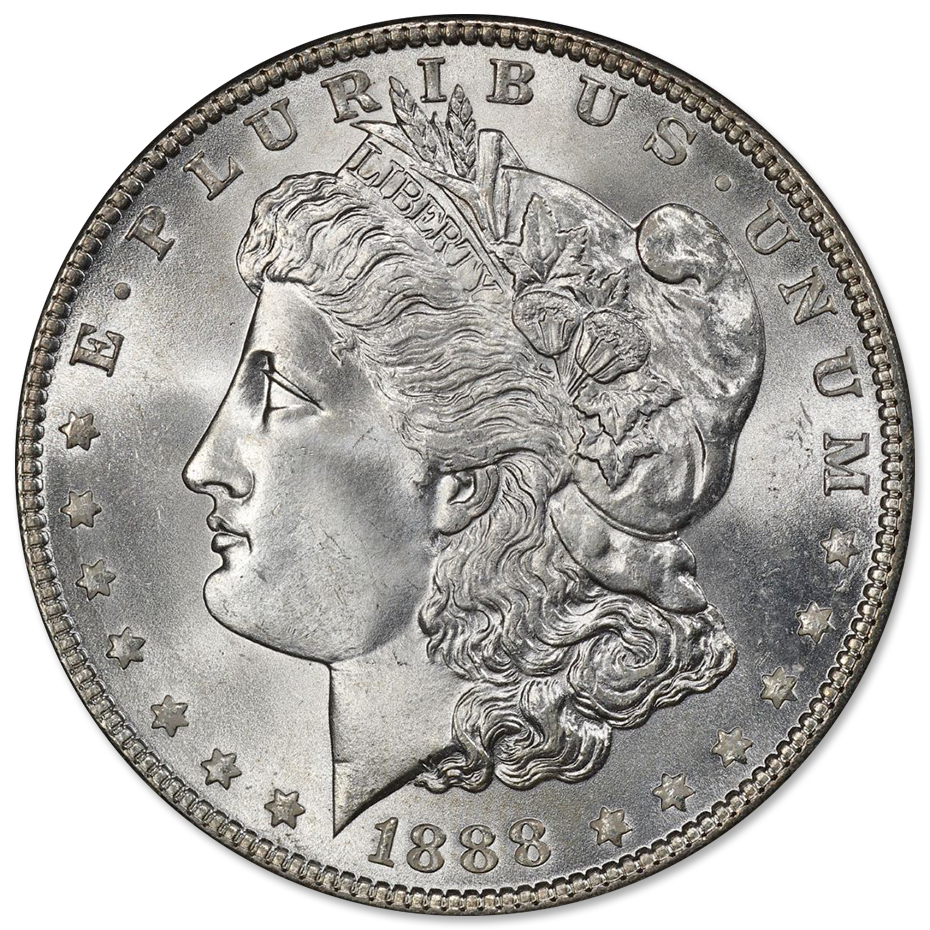 1888MorganSilverDollarBUObv