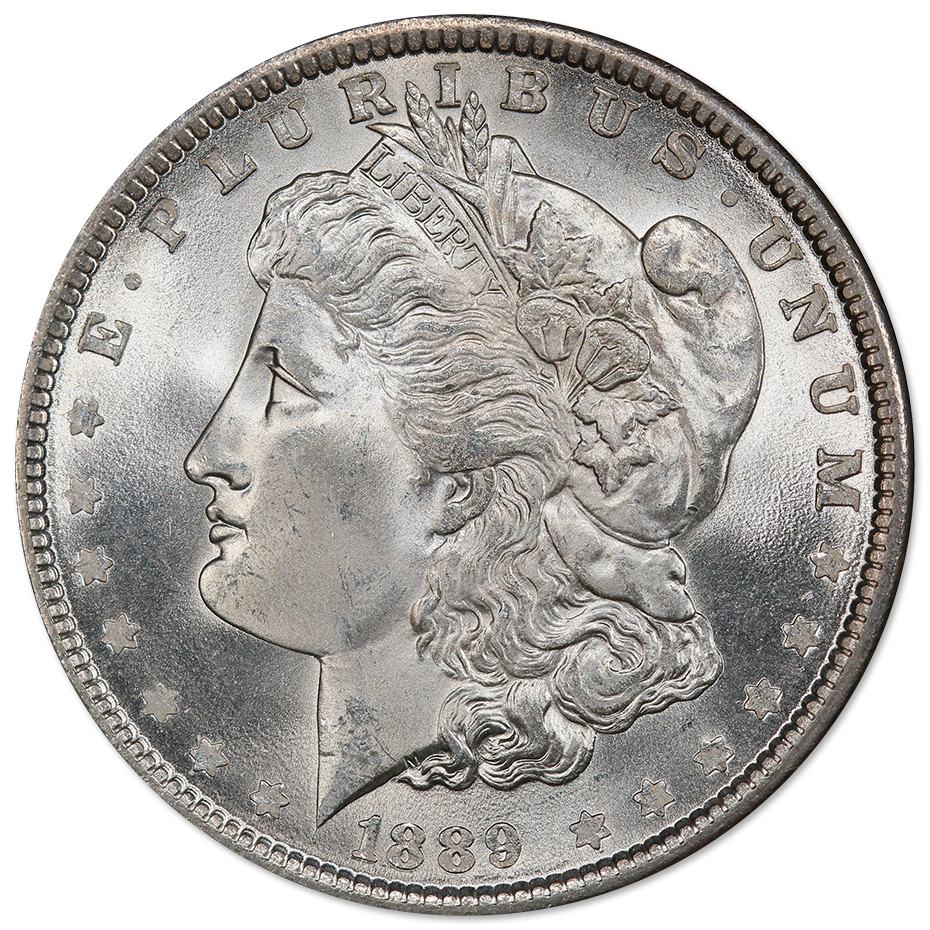 1889MorganSilverDollarBUObv