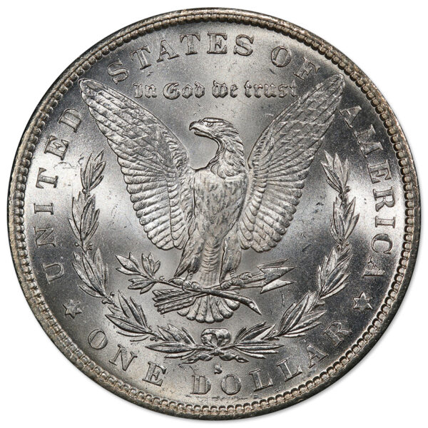 1890-S Morgan Silver Dollars BU (20-Coin Roll) - Image 3