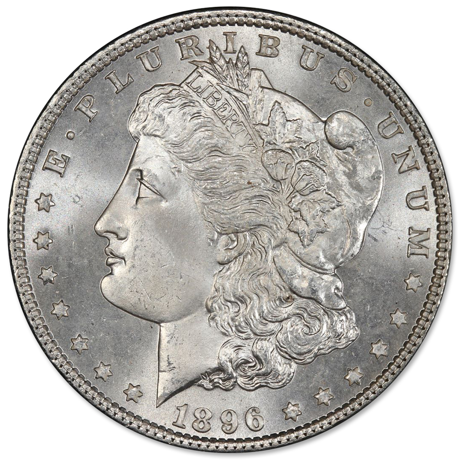 1896MorganSilverDollarBUObv