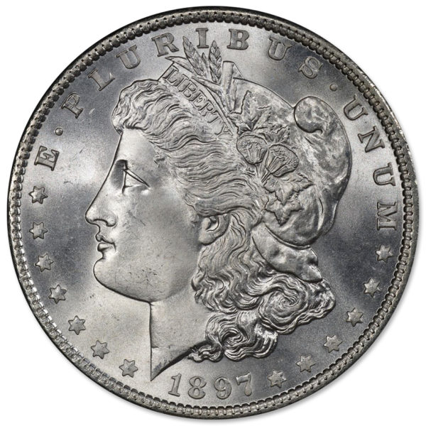 1897 Morgan Silver Dollars BU (20-Coin Roll) - Image 2