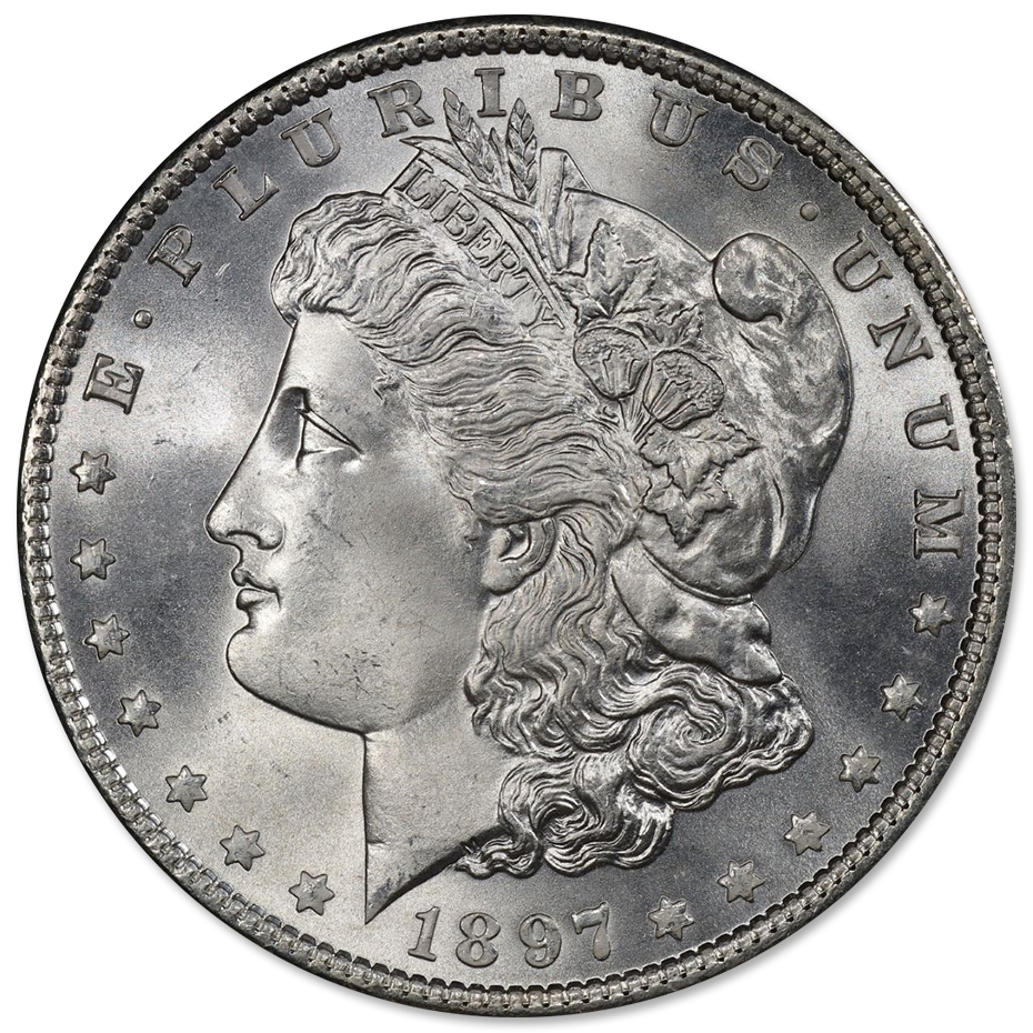 1897MorganSilverDollarBUObv