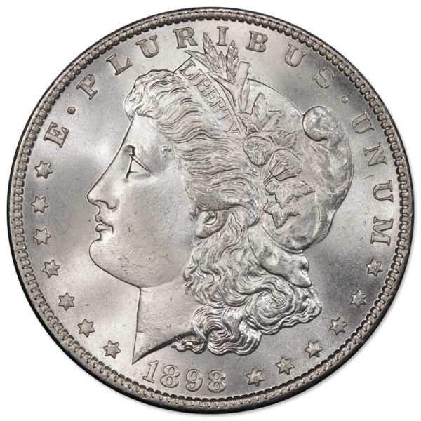 1898 Morgan Silver Dollars BU (20-Coin Roll) - Image 2