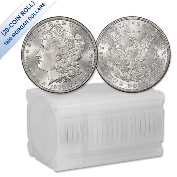 1900 Morgan Silver Dollars BU (20-Coin Roll)